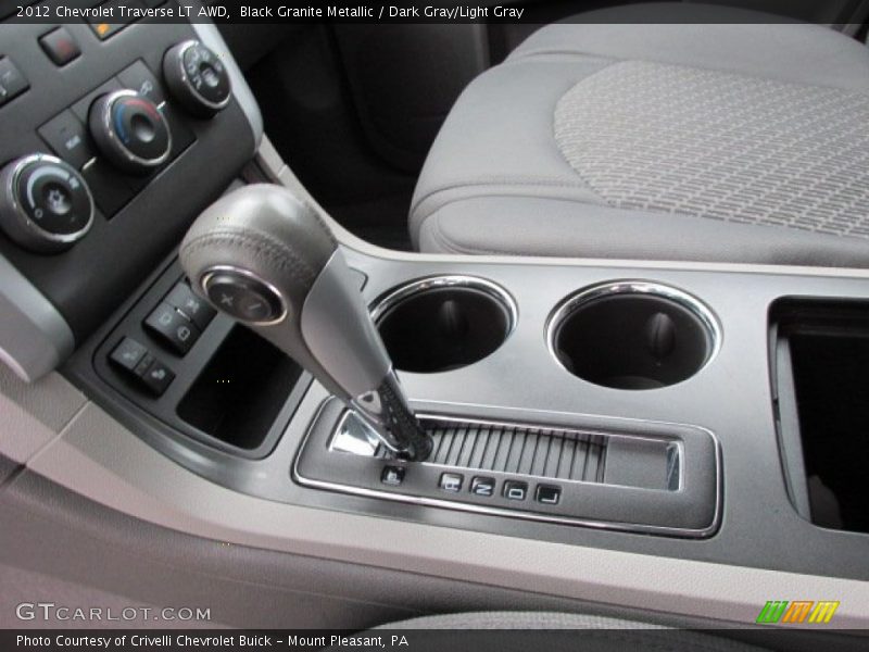 Black Granite Metallic / Dark Gray/Light Gray 2012 Chevrolet Traverse LT AWD