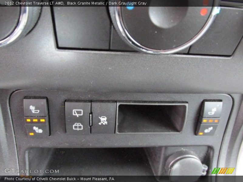 Black Granite Metallic / Dark Gray/Light Gray 2012 Chevrolet Traverse LT AWD