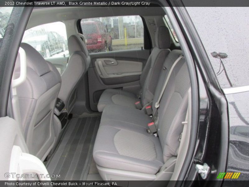 Black Granite Metallic / Dark Gray/Light Gray 2012 Chevrolet Traverse LT AWD