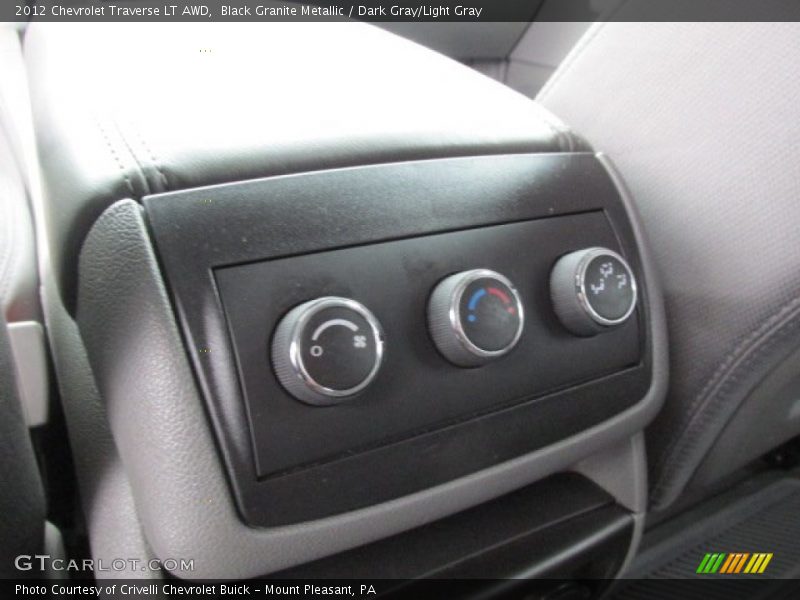 Black Granite Metallic / Dark Gray/Light Gray 2012 Chevrolet Traverse LT AWD