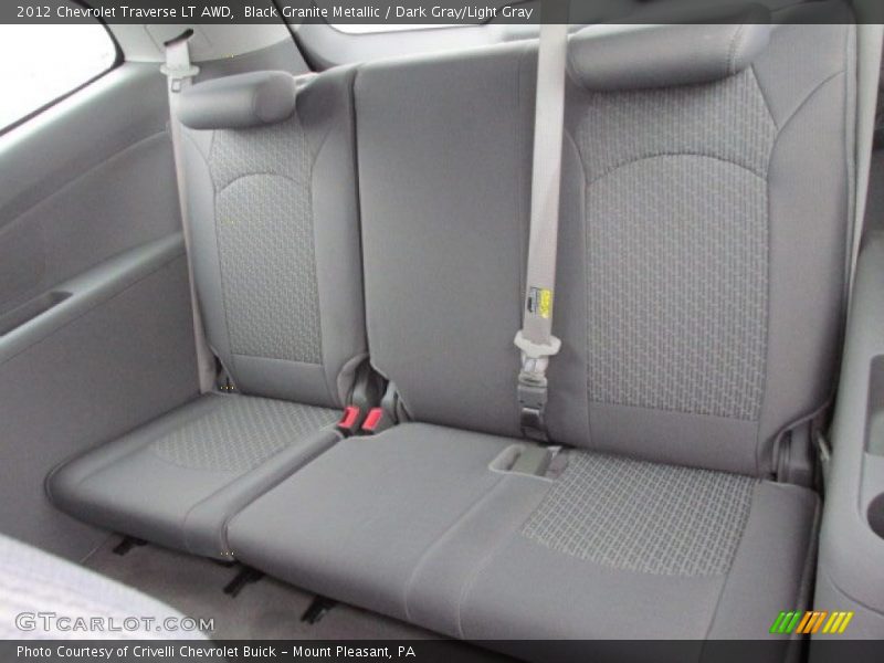 Black Granite Metallic / Dark Gray/Light Gray 2012 Chevrolet Traverse LT AWD