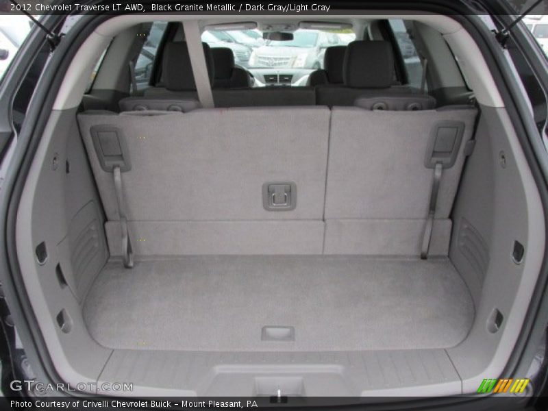Black Granite Metallic / Dark Gray/Light Gray 2012 Chevrolet Traverse LT AWD