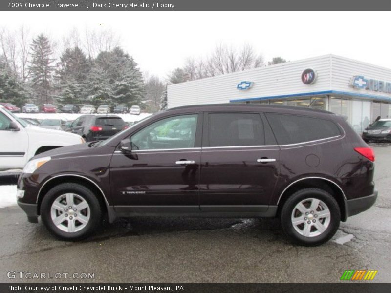 Dark Cherry Metallic / Ebony 2009 Chevrolet Traverse LT