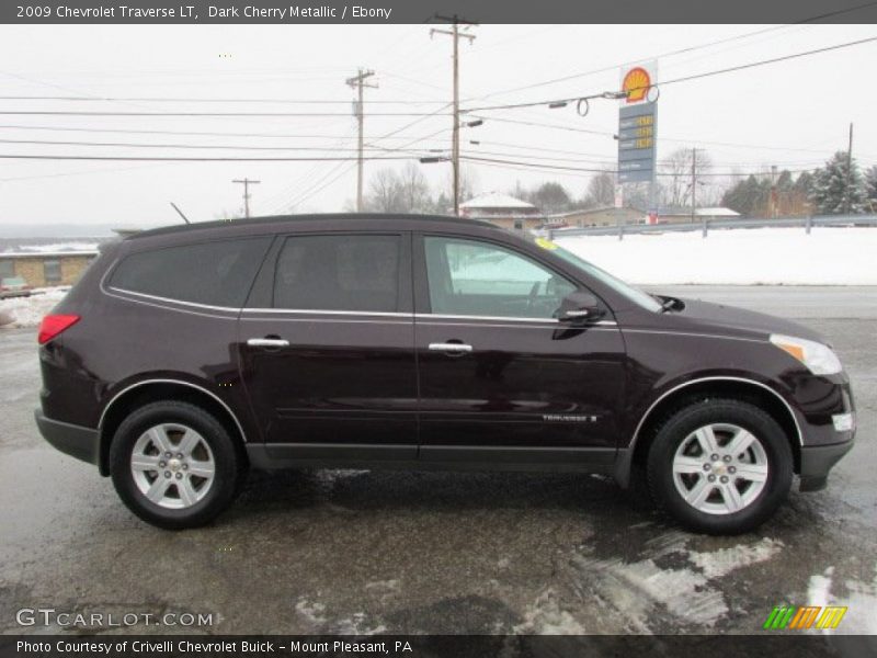 Dark Cherry Metallic / Ebony 2009 Chevrolet Traverse LT