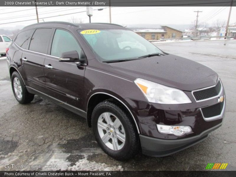 Dark Cherry Metallic / Ebony 2009 Chevrolet Traverse LT