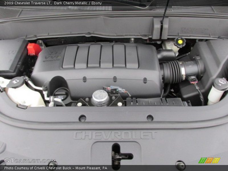 Dark Cherry Metallic / Ebony 2009 Chevrolet Traverse LT
