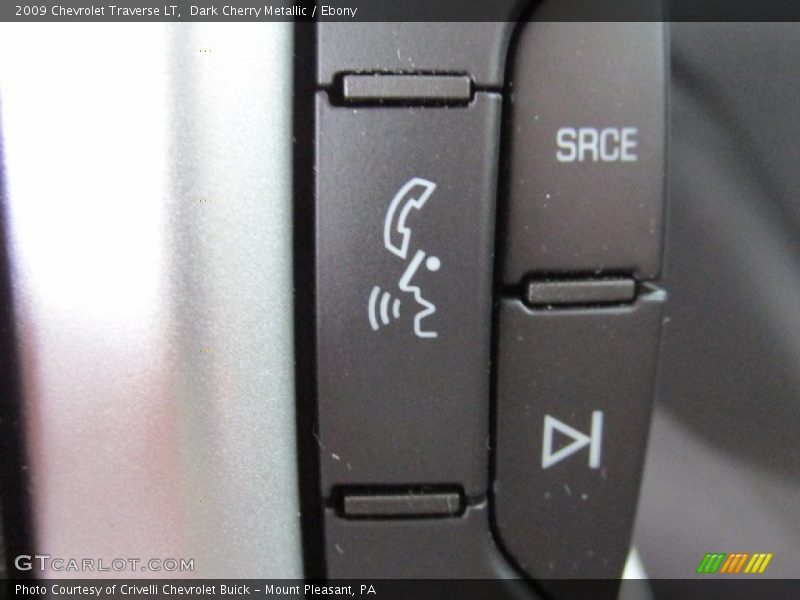 Dark Cherry Metallic / Ebony 2009 Chevrolet Traverse LT