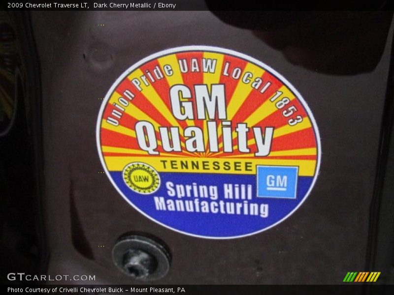 Dark Cherry Metallic / Ebony 2009 Chevrolet Traverse LT