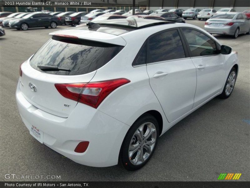 Monaco White / Blue 2013 Hyundai Elantra GT