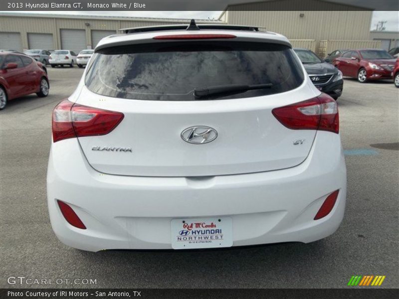 Monaco White / Blue 2013 Hyundai Elantra GT