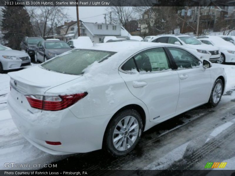 Starfire White Pearl / Light Gray 2013 Lexus ES 300h Hybrid