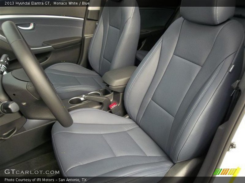 Monaco White / Blue 2013 Hyundai Elantra GT