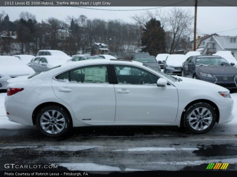 Starfire White Pearl / Light Gray 2013 Lexus ES 300h Hybrid