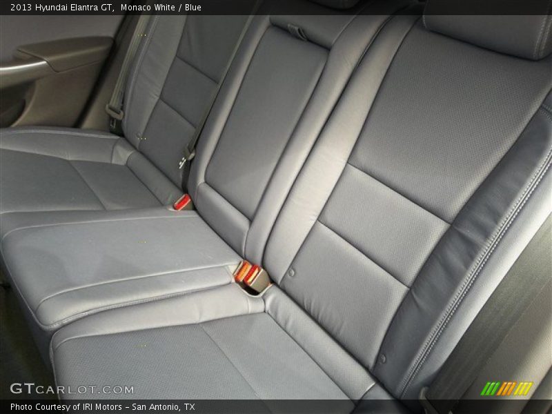 Monaco White / Blue 2013 Hyundai Elantra GT