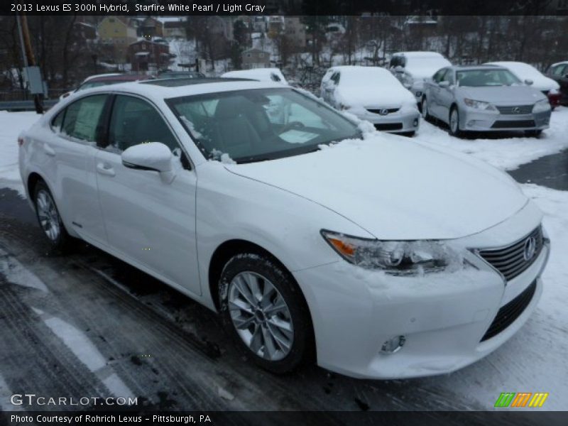 Starfire White Pearl / Light Gray 2013 Lexus ES 300h Hybrid