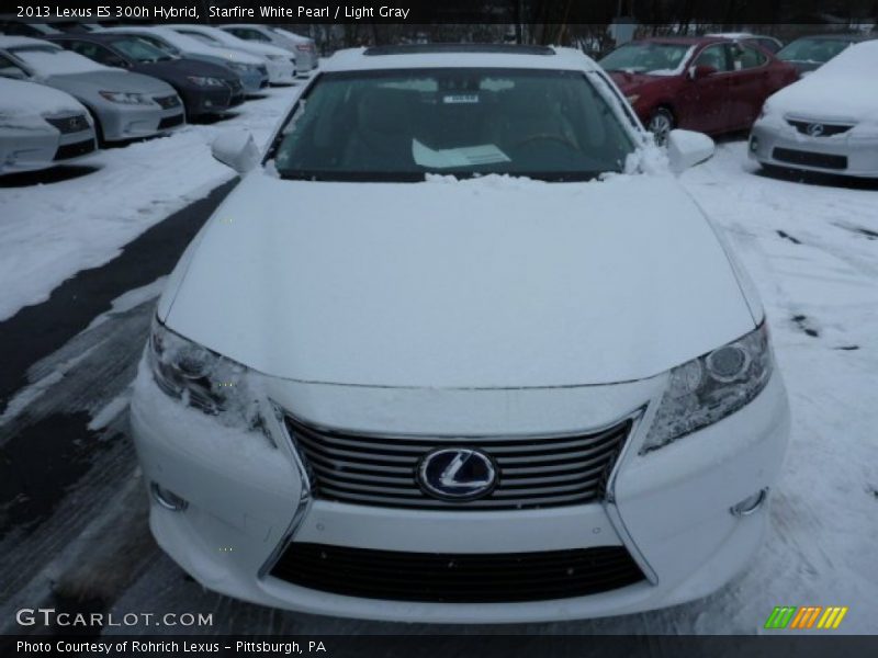 Starfire White Pearl / Light Gray 2013 Lexus ES 300h Hybrid
