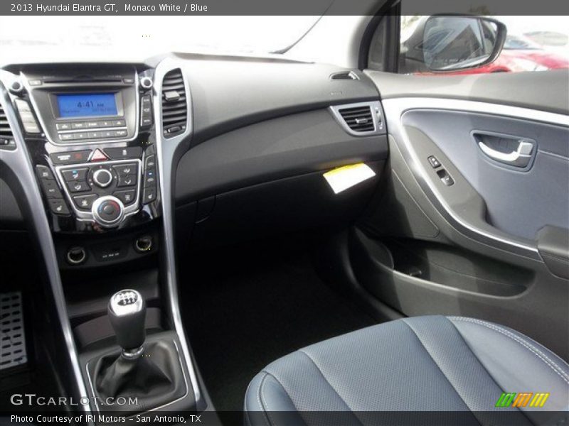 Monaco White / Blue 2013 Hyundai Elantra GT