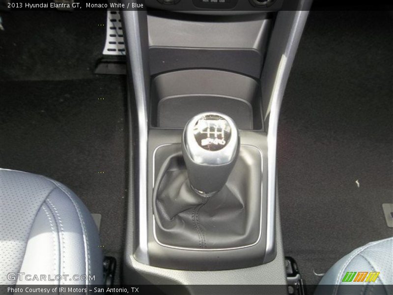 Monaco White / Blue 2013 Hyundai Elantra GT