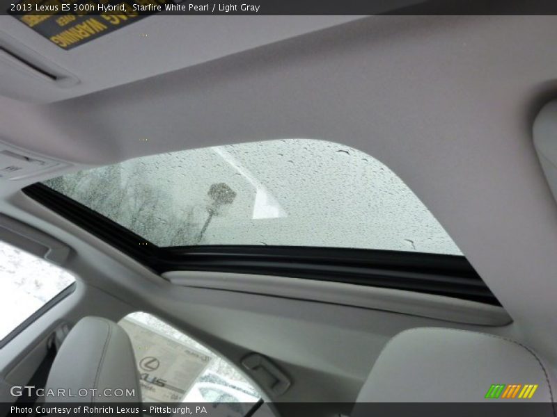 Starfire White Pearl / Light Gray 2013 Lexus ES 300h Hybrid