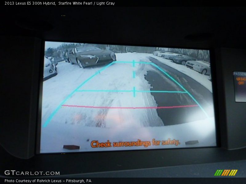 Starfire White Pearl / Light Gray 2013 Lexus ES 300h Hybrid
