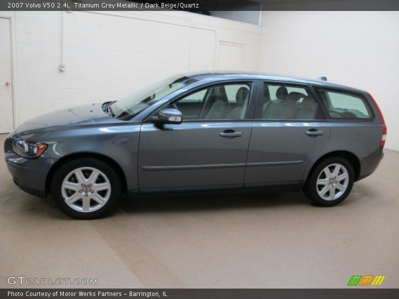 Titanium Grey Metallic / Dark Beige/Quartz 2007 Volvo V50 2.4i