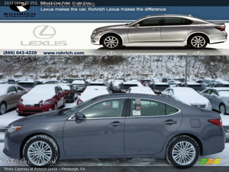 Nebula Gray Pearl / Light Gray 2013 Lexus ES 350