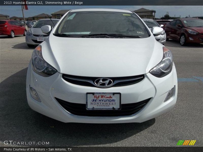 Shimmering White / Beige 2013 Hyundai Elantra GLS