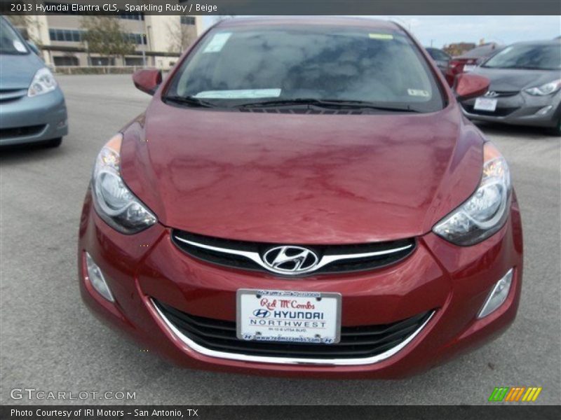 Sparkling Ruby / Beige 2013 Hyundai Elantra GLS