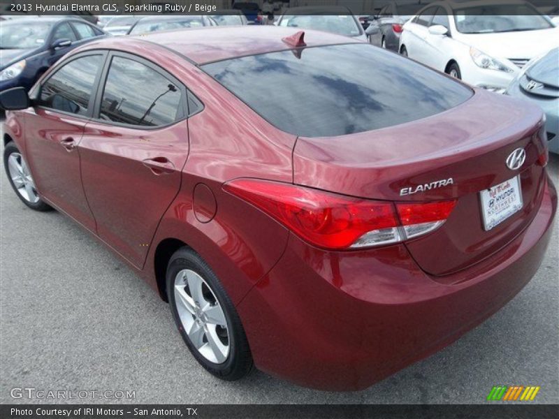 Sparkling Ruby / Beige 2013 Hyundai Elantra GLS