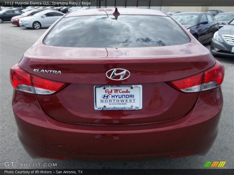 Sparkling Ruby / Beige 2013 Hyundai Elantra GLS