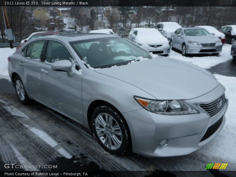 Silver Lining Metallic / Black 2013 Lexus ES 350