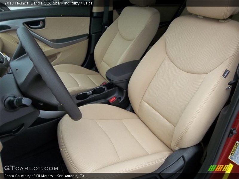 Sparkling Ruby / Beige 2013 Hyundai Elantra GLS