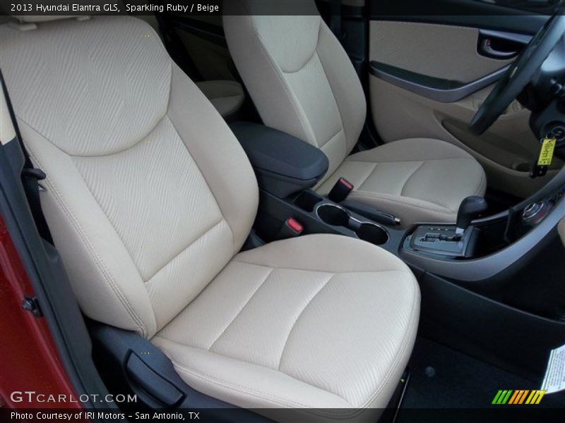 Sparkling Ruby / Beige 2013 Hyundai Elantra GLS