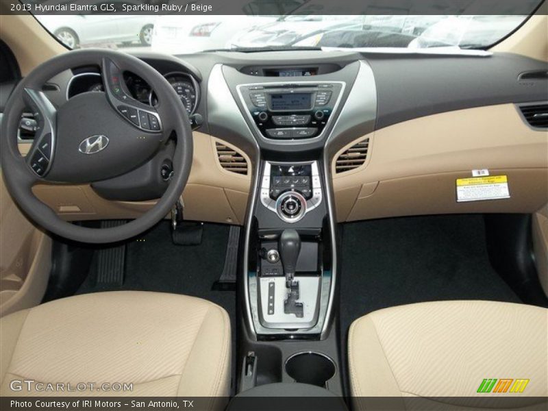 Sparkling Ruby / Beige 2013 Hyundai Elantra GLS