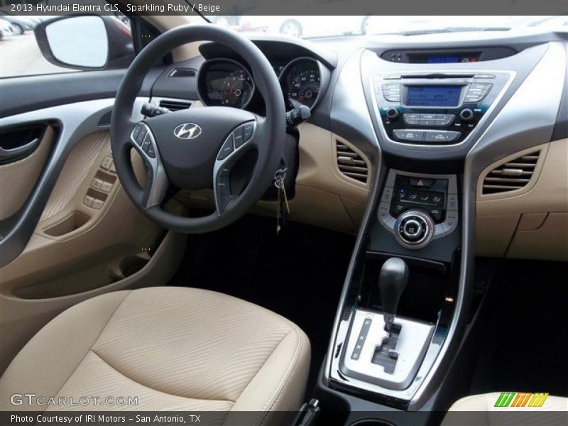 Sparkling Ruby / Beige 2013 Hyundai Elantra GLS