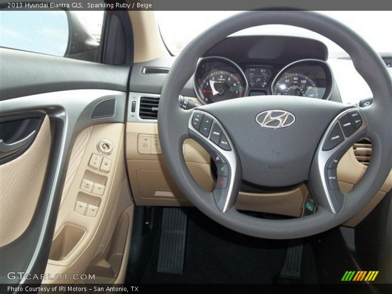 Sparkling Ruby / Beige 2013 Hyundai Elantra GLS
