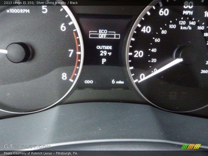 Silver Lining Metallic / Black 2013 Lexus ES 350