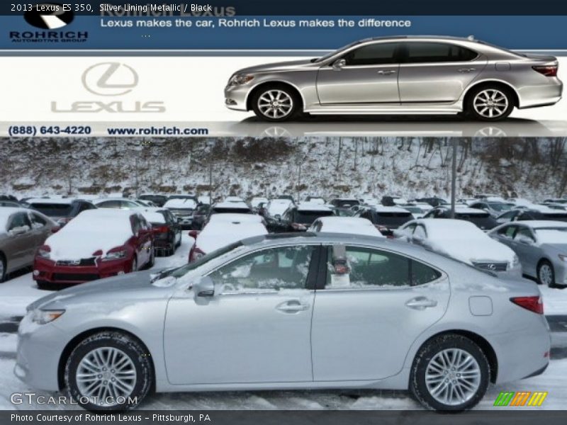 Silver Lining Metallic / Black 2013 Lexus ES 350