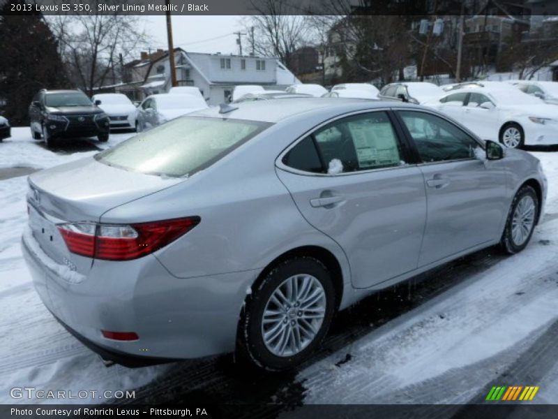 Silver Lining Metallic / Black 2013 Lexus ES 350