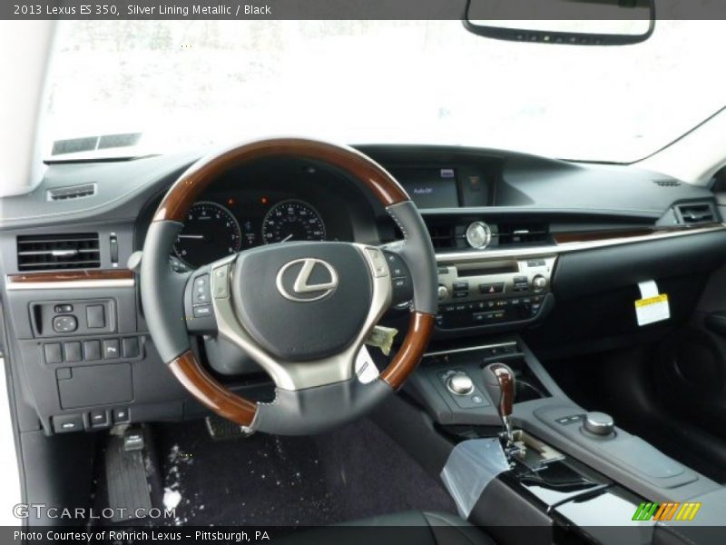 Silver Lining Metallic / Black 2013 Lexus ES 350