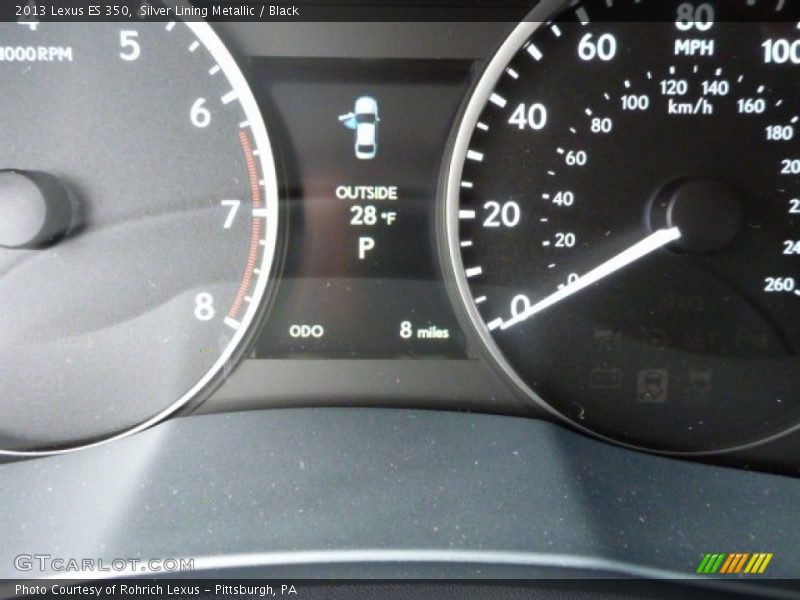 Silver Lining Metallic / Black 2013 Lexus ES 350