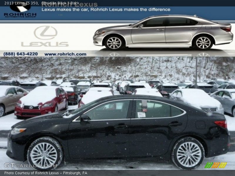 Obsidian Black / Black 2013 Lexus ES 350
