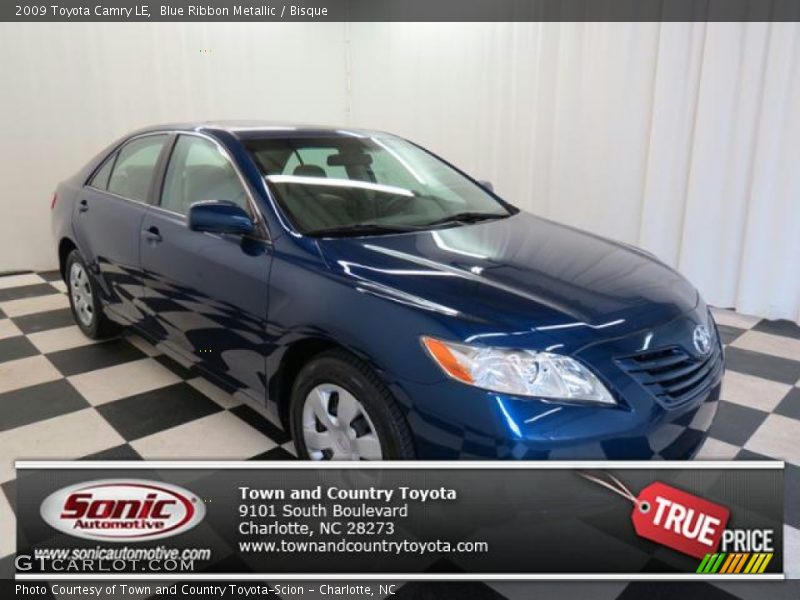 Blue Ribbon Metallic / Bisque 2009 Toyota Camry LE