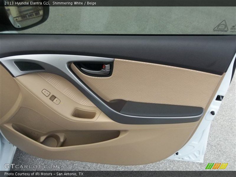 Shimmering White / Beige 2013 Hyundai Elantra GLS