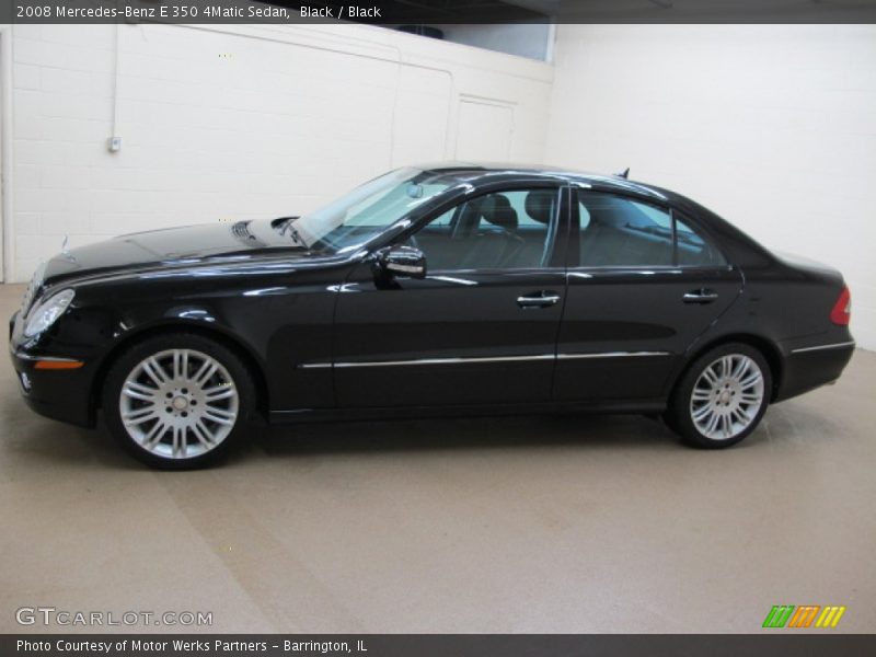 Black / Black 2008 Mercedes-Benz E 350 4Matic Sedan