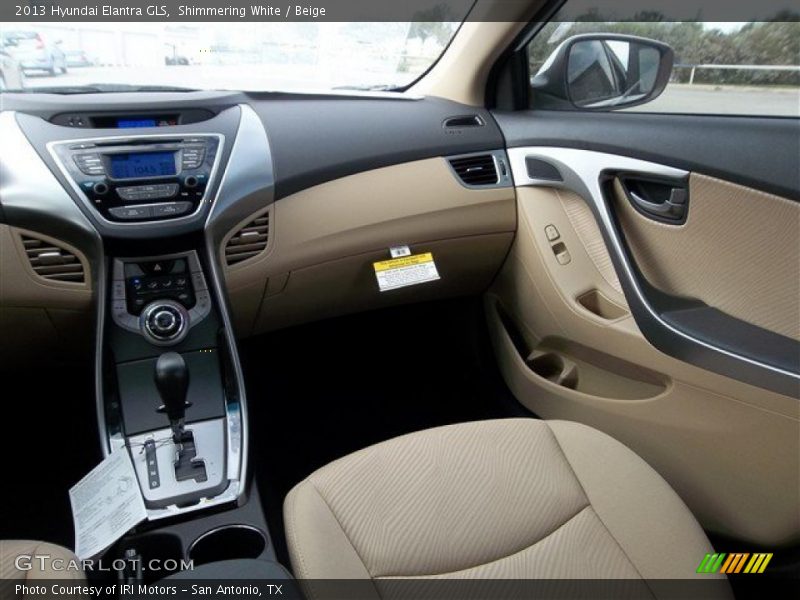 Shimmering White / Beige 2013 Hyundai Elantra GLS