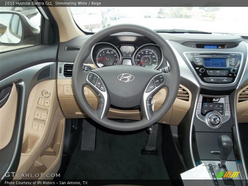 Shimmering White / Beige 2013 Hyundai Elantra GLS