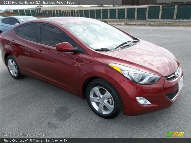 Sparkling Ruby / Beige 2013 Hyundai Elantra GLS