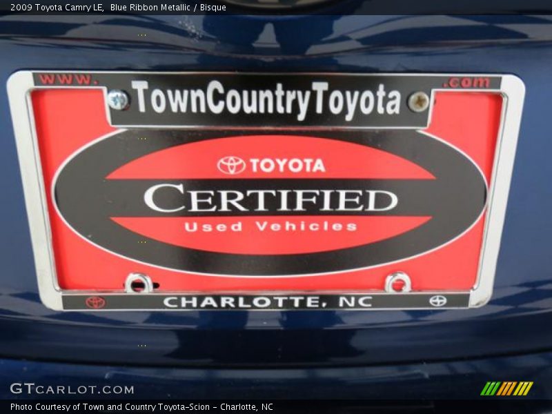 Blue Ribbon Metallic / Bisque 2009 Toyota Camry LE