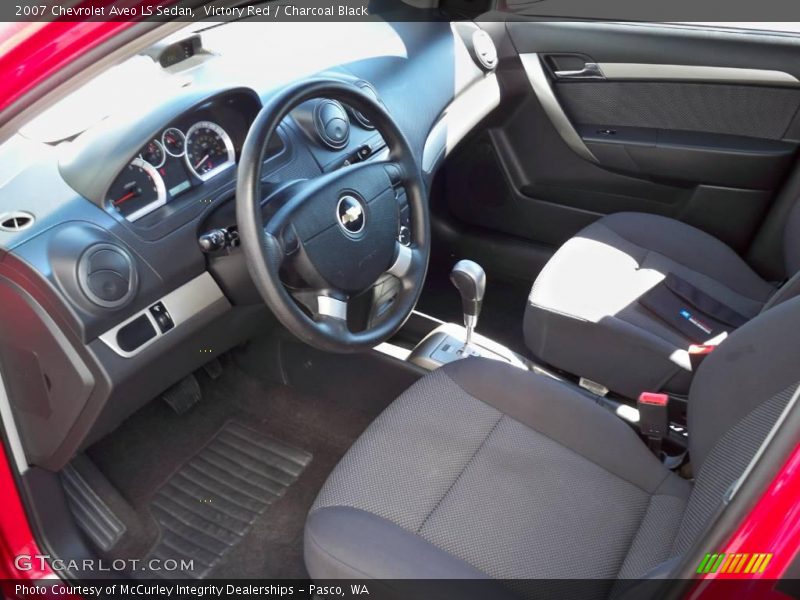 Victory Red / Charcoal Black 2007 Chevrolet Aveo LS Sedan